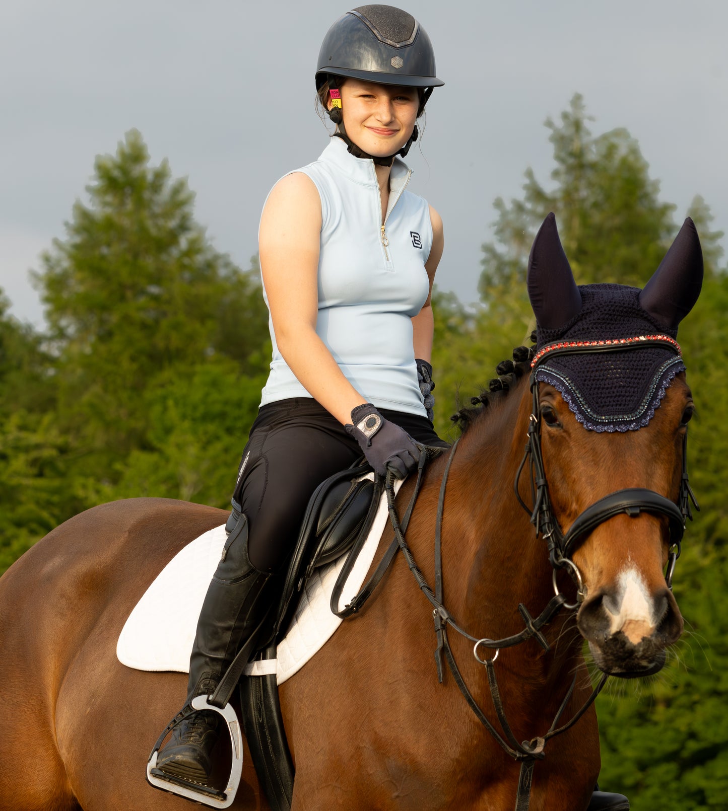 Sky Sleeveless Base Layer