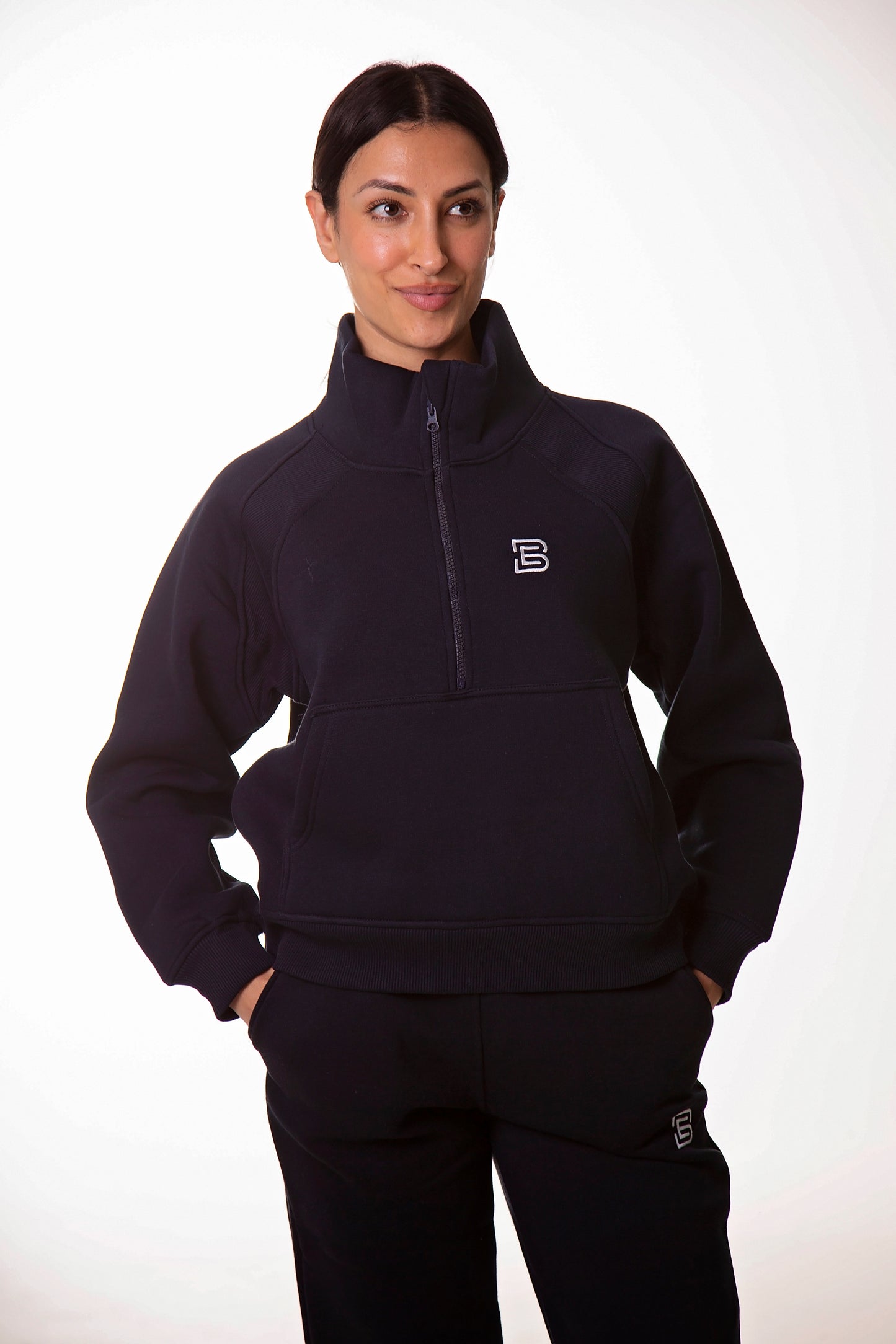 Navy 1/2 Zip Sweatshirt