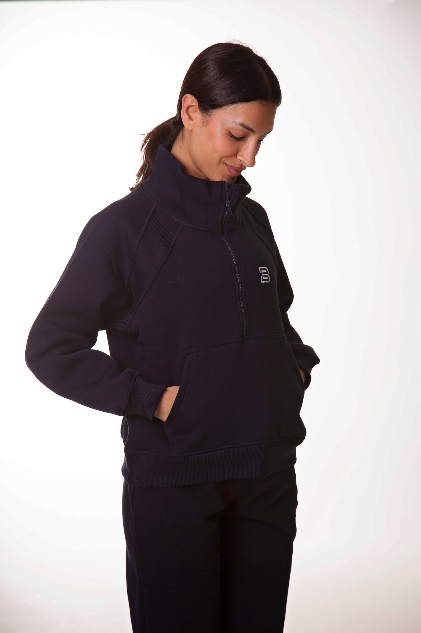 Navy 1/2 Zip Sweatshirt