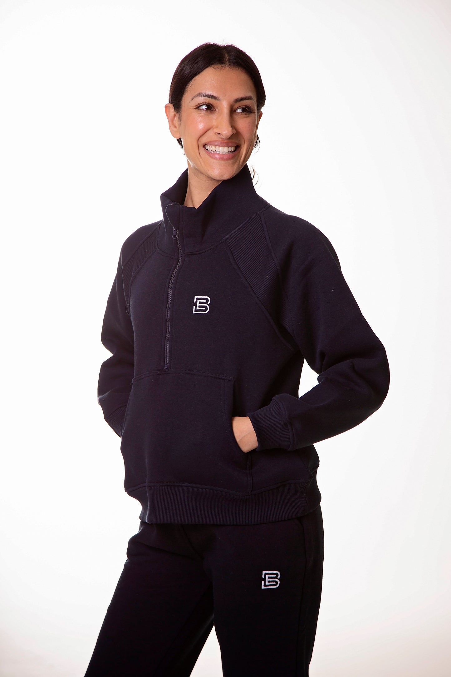 Navy 1/2 Zip Sweatshirt