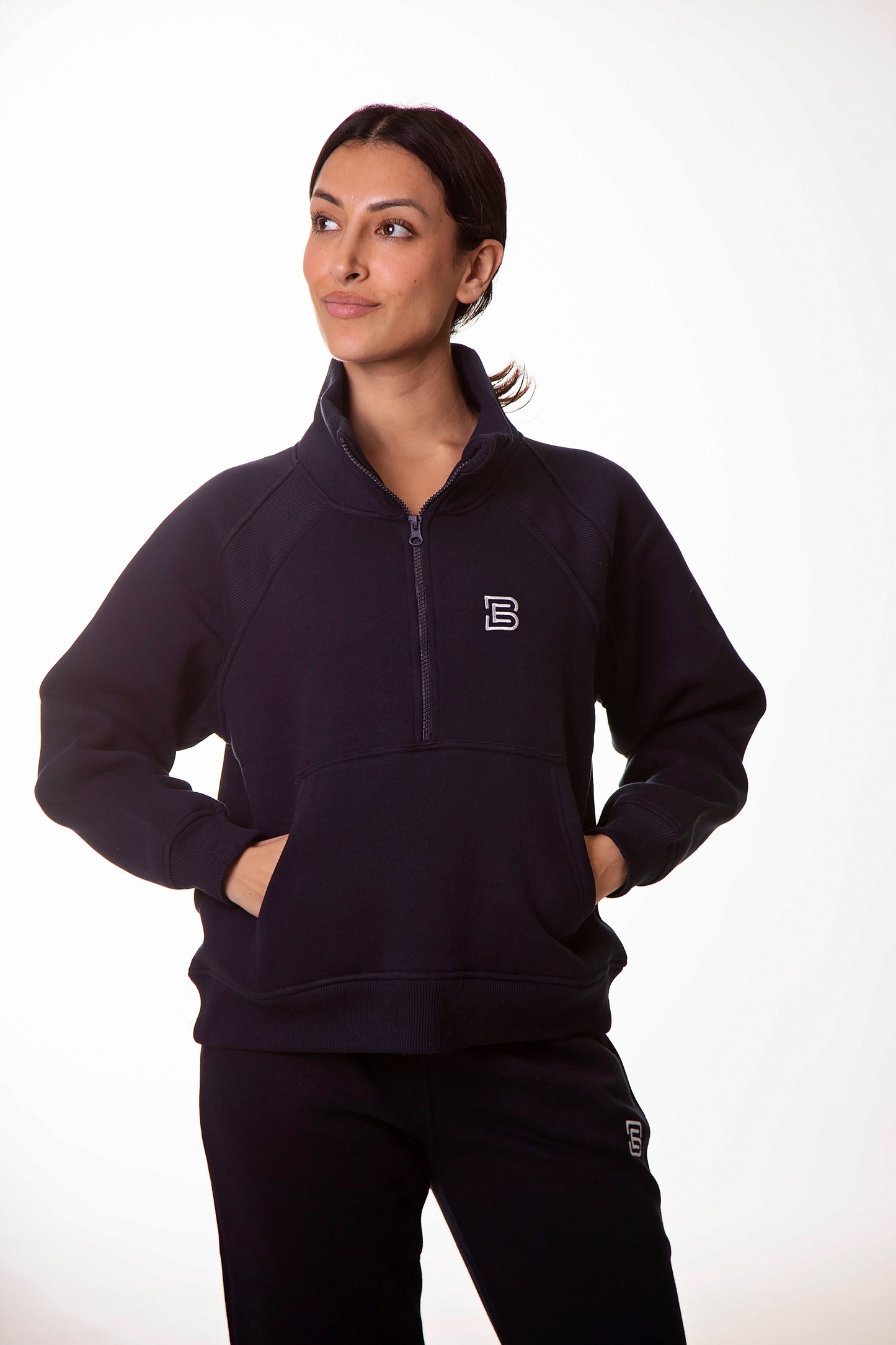 Navy 1/2 Zip Sweatshirt