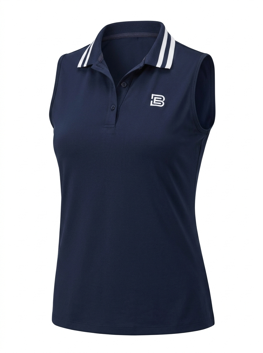 Navy Stripe Sleeveless Base Layer
