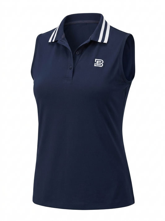 Navy Stripe Sleeveless Base Layer