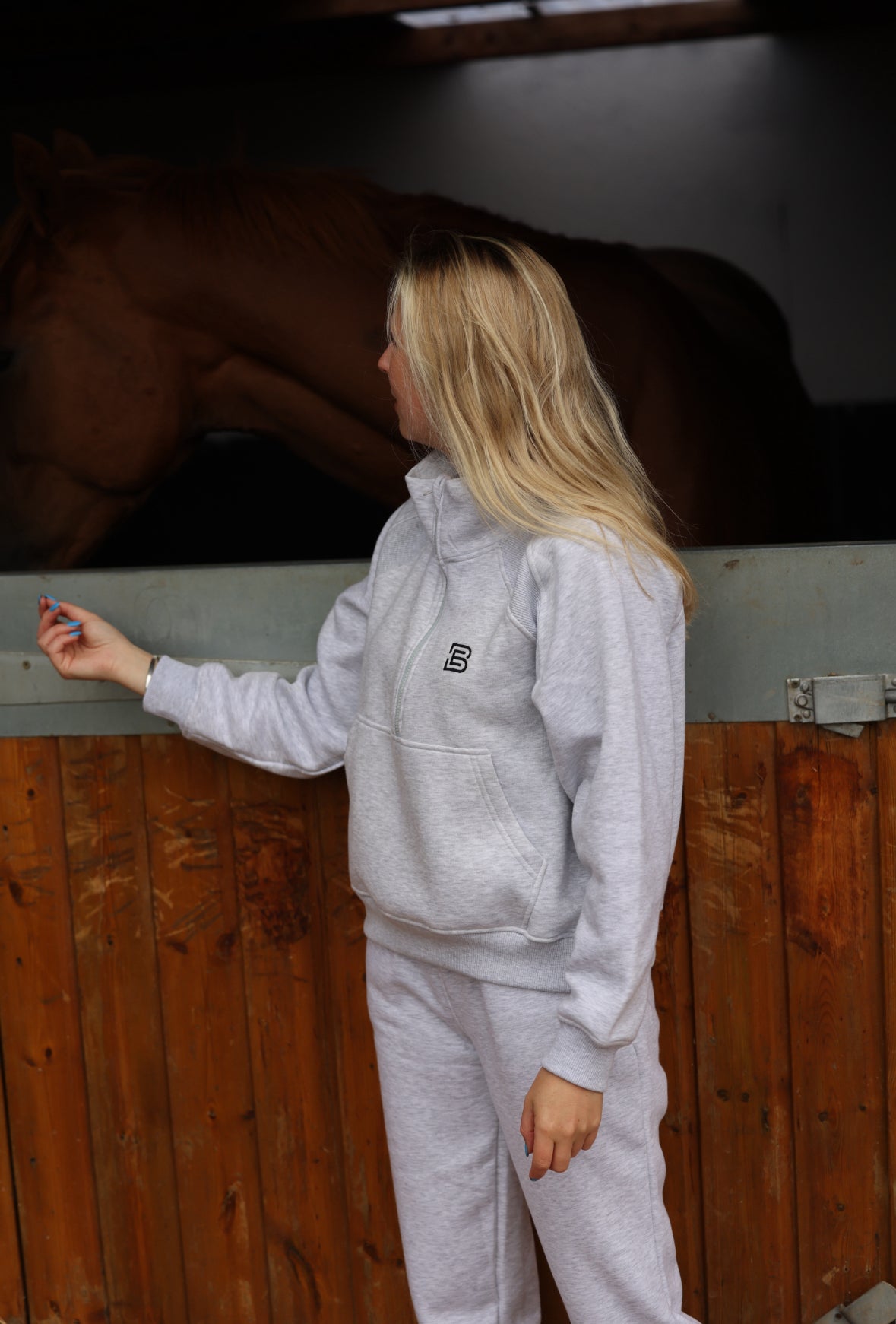 Grey 1/2 Zip Sweatshirt