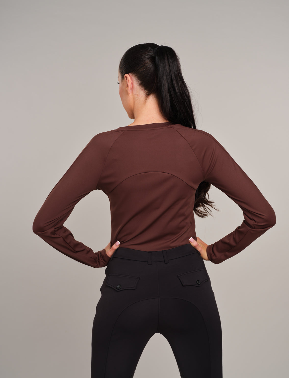 Brown Scoop Neck Layer