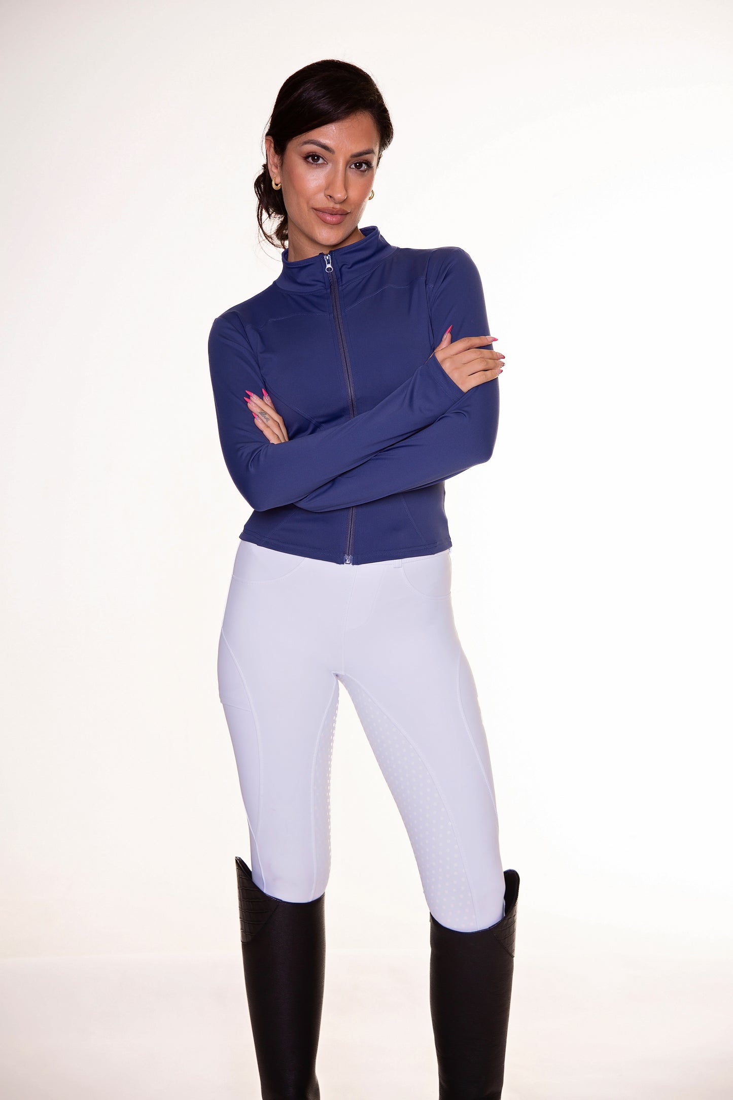 Blue Zip Up Base Layer