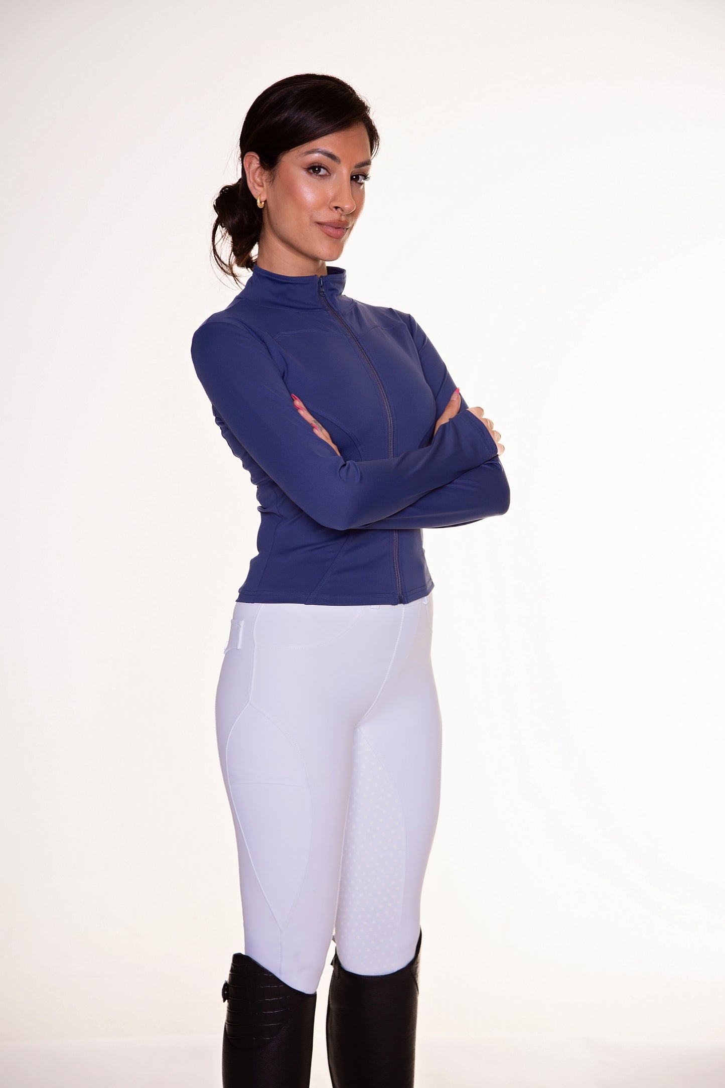 Blue Zip Up Base Layer