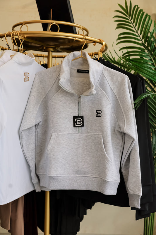 Grey 1/2 Zip Sweatshirt